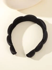 Băng đô xếp ly trơn, Băng buộc tóc, Vòng cài tóc, Phụ kiện tóc, Băng đô, Mùa hè, Kỳ nghỉ, Du lịch, Lễ hội, Sinh nhật - màu đen - Xem 4