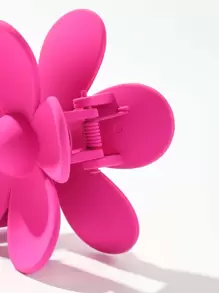 1 pieza Pinza de pelo con diseño de flor de moda, adecuada para el diario y las vacaciones, linda - Rosa - Ver 5