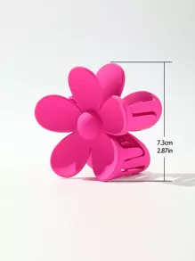 1 pieza Pinza de pelo con diseño de flor de moda, adecuada para el diario y las vacaciones, linda - Rosa - Ver 6