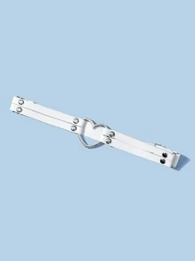 ROMWE Kawaii Cinturón con decoración de corazón para el Día de San Valentín - Blanco - Ver 6