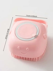 1 件矽膠身體淋浴按摩刷，不含洗髮水肥皂凝膠分配器，浴室洗髮水按摩器 - 彩色 - 查看 2