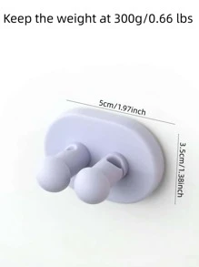 1入組素色插頭掛鉤 - 紫色 - 查看 2