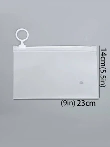 10入組塑膠首飾類極簡透明首飾袋 - 無色 - 查看 5