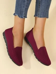 女士一腳蹬平底時尚戶外滌綸平底鞋