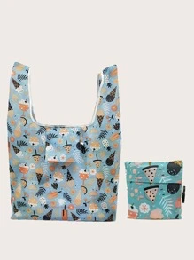 1 件，卡通图案可重复购物，适合家庭旅行、化妆、化妆品、度假收纳盒、大容量化妆品收纳盒化妆盒，适用于口红、刷子、护肤品、手机、硬币、小物品，适合家庭、礼物、度假和节日万圣节圣诞节多功能用途，波西米亚风 - 彩色 - 查看 3