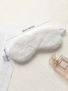 1 Thường Xuyên Sang Trọng Mặt Nạ Mắt, Vải Trắng Lông Tơ Thoải Mái Mặt Nạ Mắt Mặt Nạ Mắt, Mặt Nạ Mắt Ban Đêm Cho Du Lịch Giấc Ngủ Trưa - trắng - Xem 2