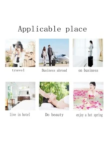 1入組素色壓縮浴巾戶外便攜式一次性毛巾 - 白色 - 查看 4