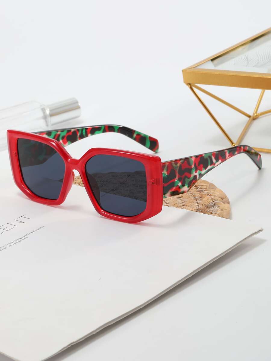 方框太陽鏡 - 黑色 - 查看 1