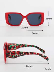 方框太陽鏡 - 黑色 - 查看 4