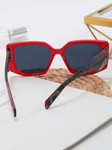 方框太陽鏡 - 黑色 - 查看 5