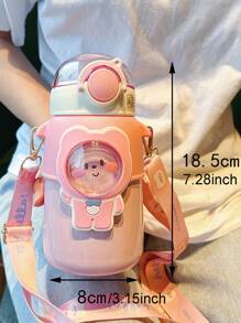 1入組熊裝飾平底無腳杯 - 彩色 - 查看 2