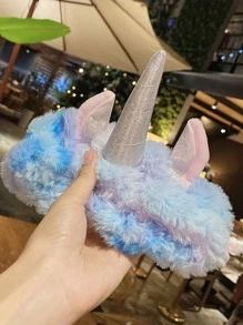1pc Plush Unicorn Random Bath Headband - Multicolor - View 2