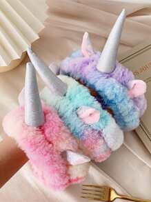 1pc Plush Unicorn Random Bath Headband - Multicolor - View 3