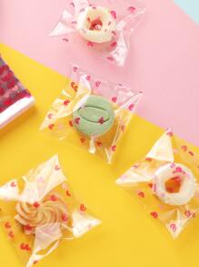 100入組心形印花包裝袋，卡通塑料餅乾袋，自粘餅乾包裝袋婚禮派對禮品袋 - 彩色 - 查看 4