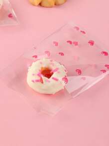 100入組心形印花包裝袋，卡通塑料餅乾袋，自粘餅乾包裝袋婚禮派對禮品袋 - 彩色 - 查看 5