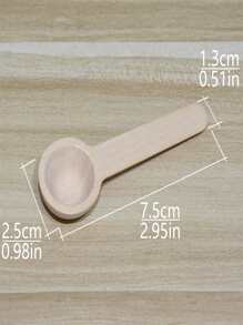 8 件木制调味勺，2.5x7.5 厘米小木勺，适用于厨房学校用品，返校 - 杏色 - 查看 2