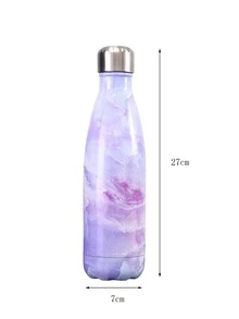Marble Pattern Vacuum Cup Back To School - Purple - View 2