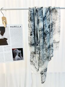 Pañuelo con estampado de piel de serpiente - Gris - Ver 2