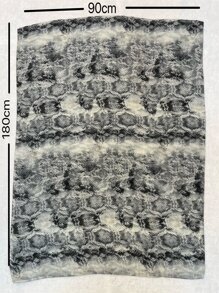 Pañuelo con estampado de piel de serpiente - Gris - Ver 3