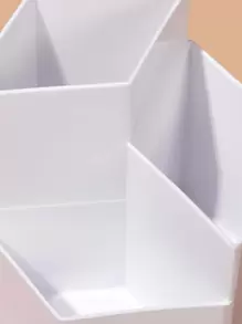 SHEIN Basic living 1pc Rotatable Makeup Organizer For Vanity/Bathroom/Office - White - View 4