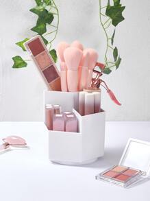 SHEIN Basic living 1pc Rotatable Makeup Organizer For Vanity/Bathroom/Office - White - View 6