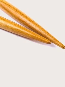 1入組木製卡其色多功能擀麵杖適用於烘焙餃子麵條 - 卡其色 - 查看 5