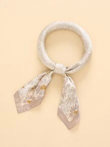 印花雪紡方巾 - 彩色 - 查看 4