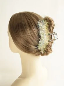 Tinsel Decor Hair Claw - Multicolor - View 1