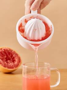 1pc PP Hand Juicer, White Manual Press Juicer For Kitchen - White - View 2