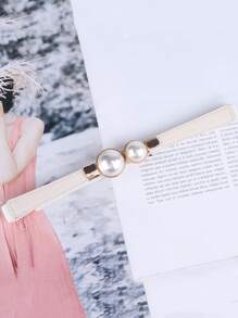 Thắt lưng trang trí ngọc trai giả thanh lịch - trắng - Xem 3