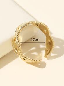 Eye Decor Cuff Ring - Yellow Gold - View 3