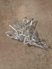 ROMWE Fairycore Fairy Design Hair Claw - Silver - View 4
