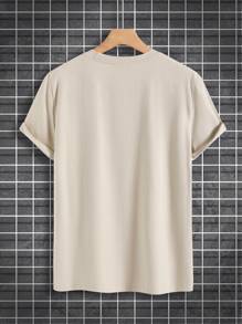 Manfinity EMRG Men Plus Slogan Graphic Tee - Apricot - View 2