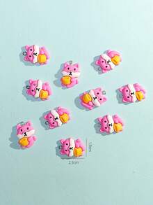 10pcs/set Cartoon Fox DIY Pendant - Multicolor - View 3