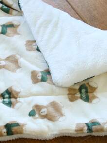 1pc Cartoon Bear Print Pet Crate Mat - Multicolor - View 3