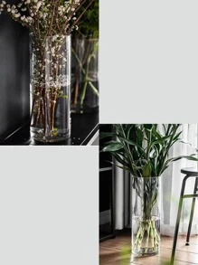 1入組裝玻璃花瓶簡約透明花瓶適合家居裝飾 - 無色 - 查看 2