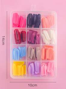 288 chiếc móng tay giả hình vuông dài - Nhiều màu - Xem 5