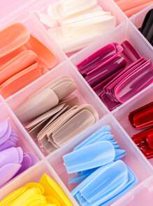 288 chiếc móng tay giả hình vuông dài - Nhiều màu - Xem 6