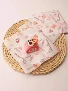 100入組糖果和麵包印花包裝紙，用於廚房炸鍋空氣炸鍋墊、空氣炸鍋紙