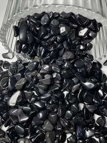 100克/包天然黑曜石魚缸裝飾品,適用於水族箱及魚缸裝飾 - 黑色 - 查看 1