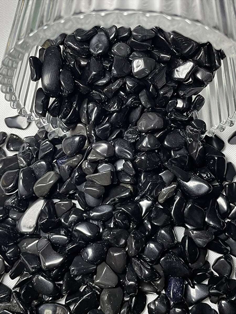 100克/包天然黑曜石魚缸裝飾品,適用於水族箱及魚缸裝飾 - 黑色 - 查看 1