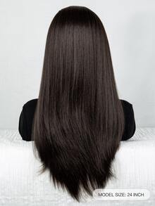 13*1蕾絲長款直筒人造假髮 - 棕色 - 查看 5