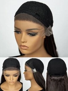 13*1蕾絲長款直筒人造假髮 - 棕色 - 查看 7