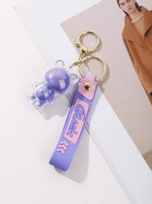 1入組女性熊墜飾可愛鑰匙圈 - 粉色 - 查看 6