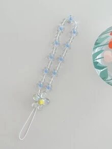 1 dây buộc điện thoại đính cườm - Màu xanh lam - Xem 3