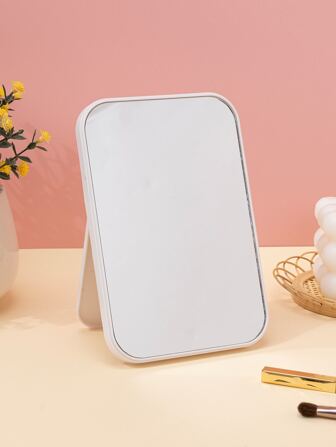 White Folding Dressing Table Mirror, Vanity Mirror, Living Room Home Bedroom Bathroom House Decor, Travel Stuff, Wedding, Party, Birthday, Gifts For Men Mom Dad Best Friends Teacher, New Years, Accessories, Funny Gift