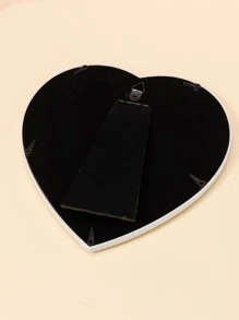 Espejo de escritorio de diseño creativo, espejo de maquillaje con diseño de corazón de 1 pieza, espejo de baño, regalo para mujeres, mamá, esposa, hermana, adolescente, amiga - Blanco - Ver 4