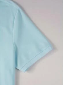 Manfinity Homme Men Contrast Trim Polo Shirt - Baby Blue - View 3