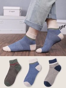 3雙撞色運動襪子 - 彩色 - 查看 1