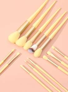 13 piezas Juego de brochas de maquillaje y 1 bolsa de almacenamiento Brochas suaves para sombra de ojos, polvo, rubor, corrector, base. Herramientas de belleza y maquillaje para chicas, Juego de brochas, Kit de brochas de maquillaje, Juego de maquillaje completo, Juego de brochas de maquillaje, Kit de maquillaje completo, Kit de brochas, Juego de brochas de maquillaje, Juego de regalo de maquillaje, Juego - Multicolor - Ver 3